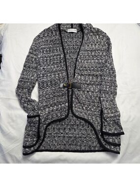 Rebecca King Knit Buckle Cardigan Sweater Jacket S/M